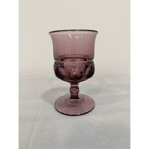 Antique Amethyst Purple Pressed Glass Goblet Chalice Stemware – AS IS